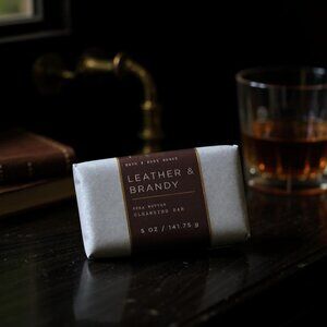 Bath & Body works TWO LEATHER & BRANDY SHEA BUTTER CLEANSING BAR